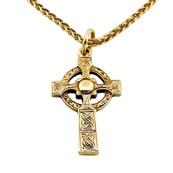 9ct gold 17.4g 22 inch Cross Pendant with chain